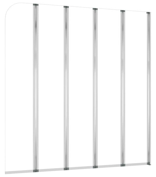 Sprchový kout 120 x 140 cm tvrzené sklo průhledný 146224