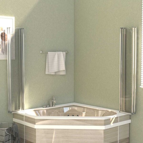 Sprchový kout 120 x 140 cm tvrzené sklo průhledný 146224