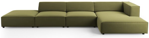 -25 % Dny MOMENTI– Cosmopolitan Design Sametová rohová pohovka Arendal 341 cm, pravá