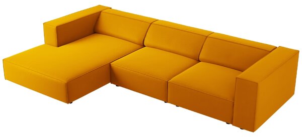 -25 % Dny MOMENTI– Cosmopolitan Design Sametová rohová pohovka Arendal 284 cm, levá