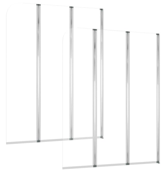 Sprchové kouty 2 ks 104 x 130 cm tvrzené sklo průhledné 146228