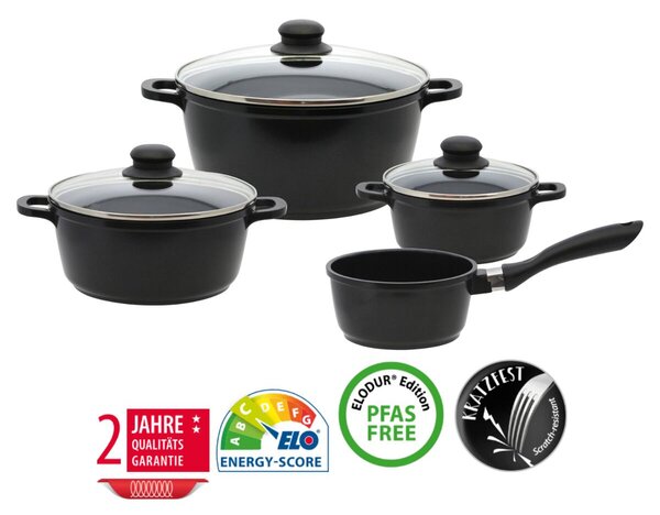 Black Cast Sada hrnců 4 ks, hliníkové ELO BASIC 62440