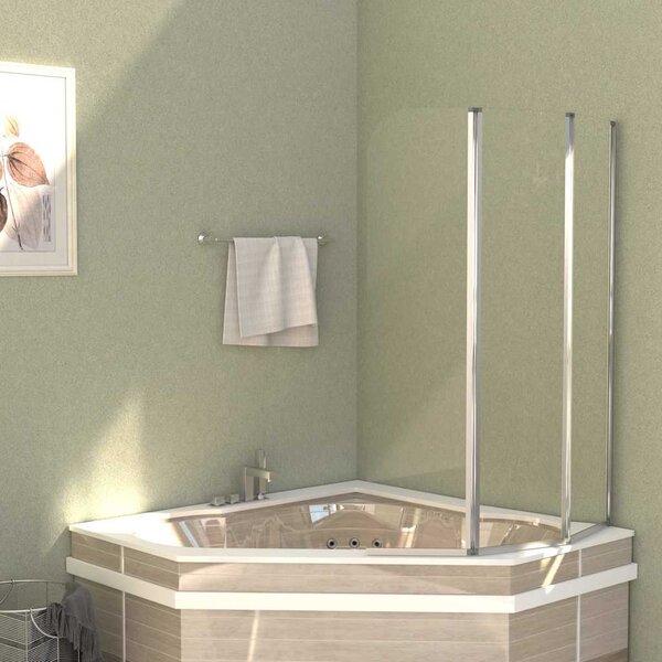 Sprchové kouty 2 ks 104 x 130 cm tvrzené sklo průhledné 146228