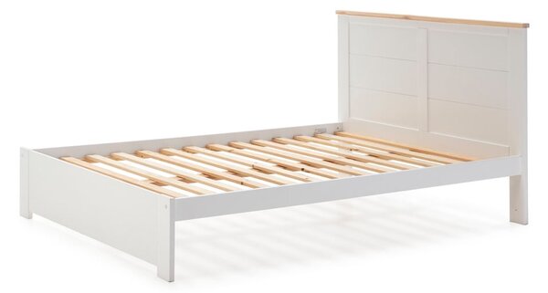 Bílá dvoulůžková postel s roštem 160x200 cm Akira – Marckeric