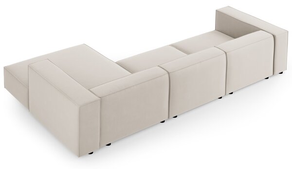 -25 % Dny MOMENTI– Cosmopolitan Design Sametová rohová pohovka Arendal 284 cm, pravá