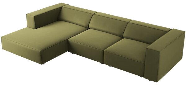 -25 % Dny MOMENTI– Cosmopolitan Design Sametová rohová pohovka Arendal 284 cm, levá