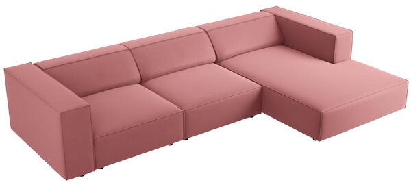 -25 % Dny MOMENTI– Cosmopolitan Design Sametová rohová pohovka Arendal 284 cm, pravá