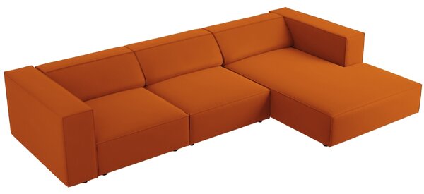 -25 % Dny MOMENTI– Cosmopolitan Design Sametová rohová pohovka Arendal 284 cm, pravá