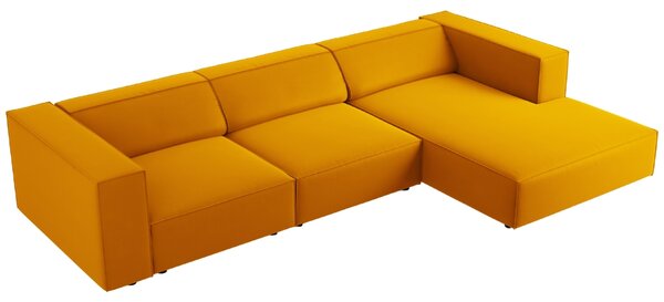 -25 % Dny MOMENTI– Cosmopolitan Design Sametová rohová pohovka Arendal 284 cm, pravá