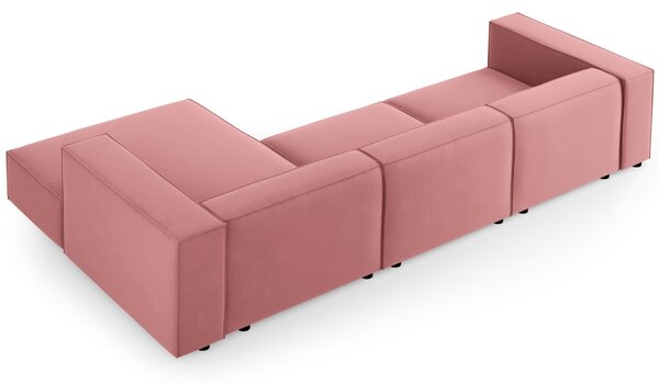 -25 % Dny MOMENTI– Cosmopolitan Design Sametová rohová pohovka Arendal 284 cm, pravá
