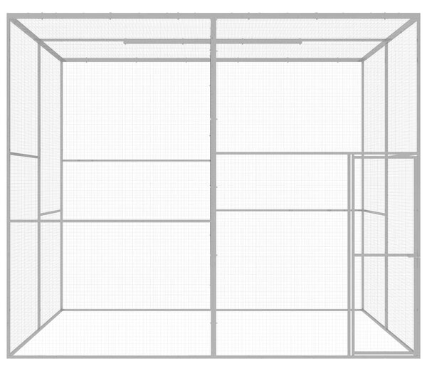 Klec pro kočky 3 x 3 x 2,5 m pozinkovaná ocel 146361