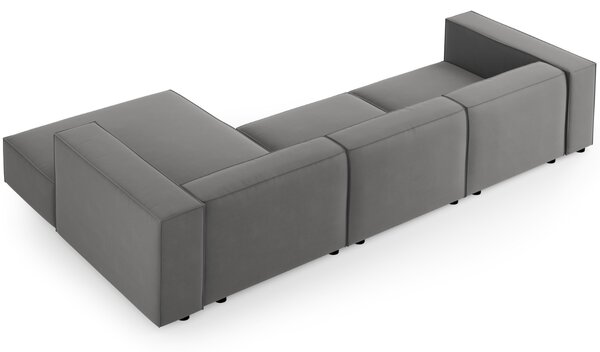 -25 % Dny MOMENTI– Cosmopolitan Design Sametová rohová pohovka Arendal 284 cm, pravá