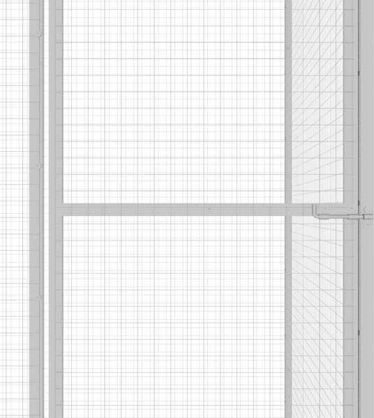 Klec pro kočky 1,5 x 1,5 x 1,5 m pozinkovaná ocel 146356