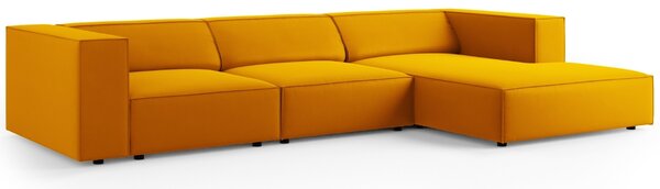 -25 % Dny MOMENTI– Cosmopolitan Design Sametová rohová pohovka Arendal 284 cm, pravá