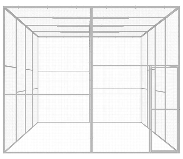 Klec pro kočky 6 x 3 x 2,5 m pozinkovaná ocel 146362