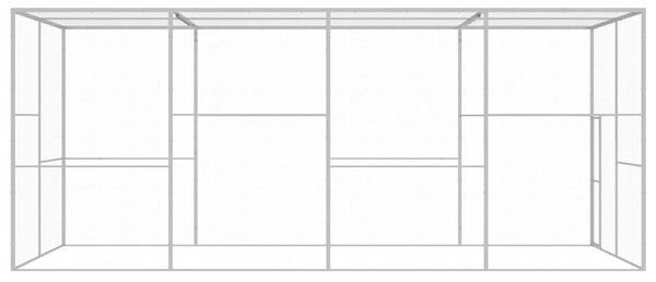 Klec pro kočky 6 x 3 x 2,5 m pozinkovaná ocel 146362
