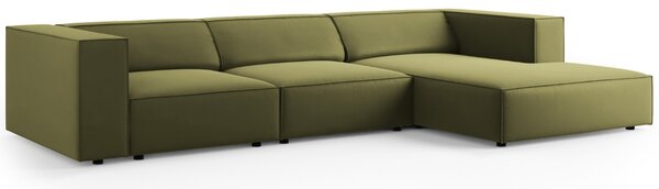 -25 % Dny MOMENTI– Cosmopolitan Design Sametová rohová pohovka Arendal 284 cm, pravá