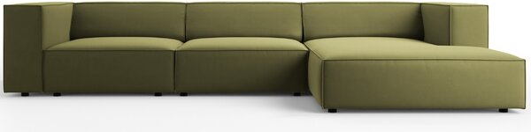 -25 % Dny MOMENTI– Cosmopolitan Design Sametová rohová pohovka Arendal 284 cm, pravá