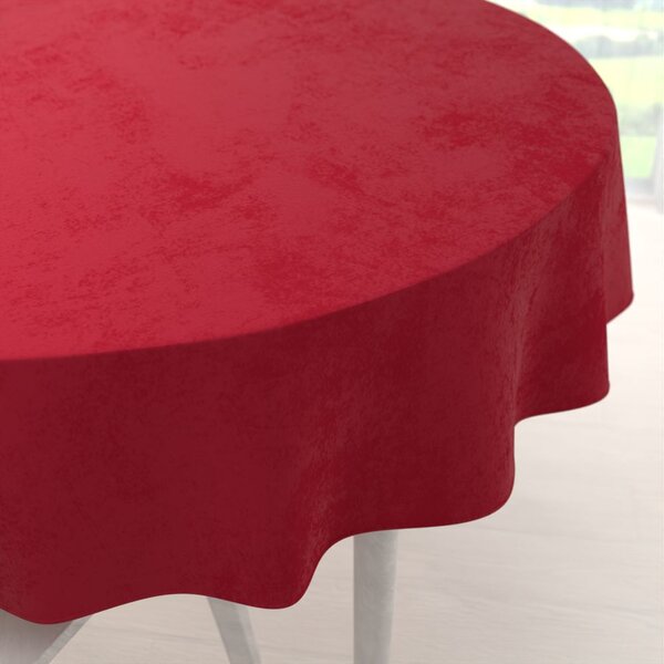 Biante Sametový kulatý ubrus Velvet Premium SVP-038 Sytě červený Ø 110 cm