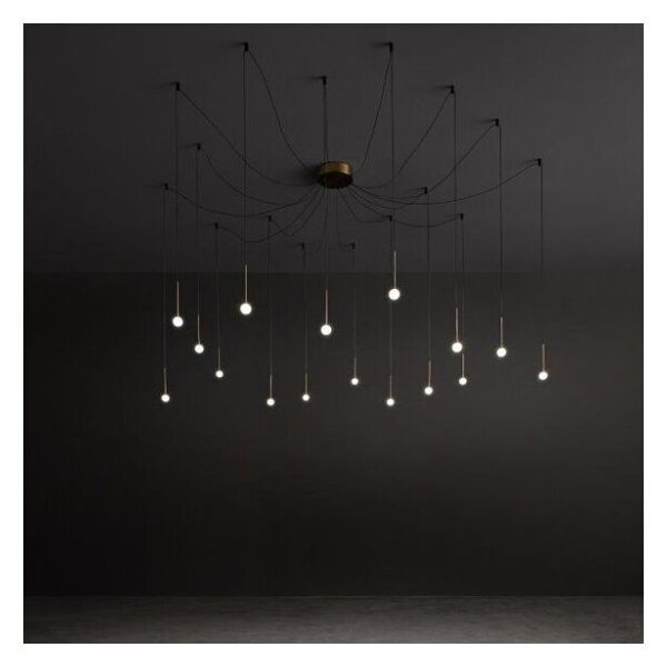 Ideal Lux 284019 LUCCIOLA závěsné svítidlo LED 16W 1500/910lm 3000K mosazná
