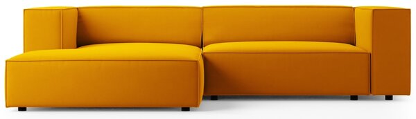 -25 % Dny MOMENTI– Cosmopolitan Design Sametová rohová pohovka Arendal 224 cm, levá