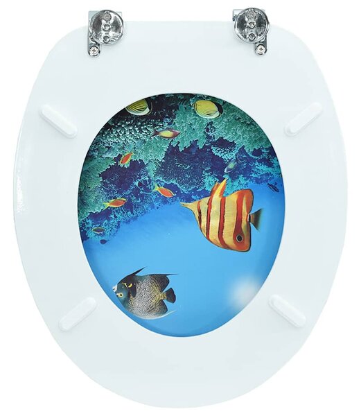 WC sedátko s víkem MDF podmořský motiv 146909
