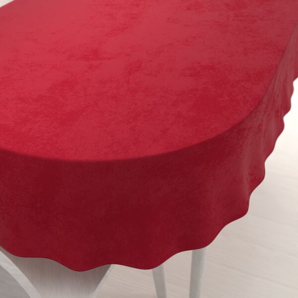 Biante Sametový oválný ubrus Velvet Premium SVP-038 Sytě červený 50x100 cm
