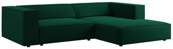 -25 % Dny MOMENTI– Cosmopolitan Design Sametová rohová pohovka Arendal 224 cm, pravá