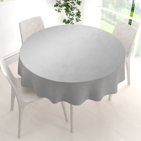 Biante Sametový kulatý ubrus Velvet Premium SVP-039 Šedý Ø 110 cm
