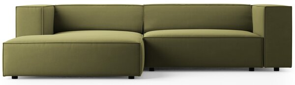-25 % Dny MOMENTI– Cosmopolitan Design Sametová rohová pohovka Arendal 224 cm, levá