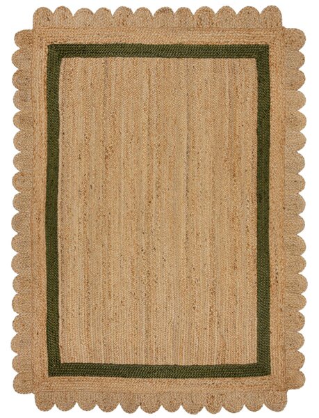 RUČNĚ TKANÝ KOBEREC, 120/170 cm zelená, přírodní barvy Flair Rugs - Online Only koberce & rohožky, Online Only