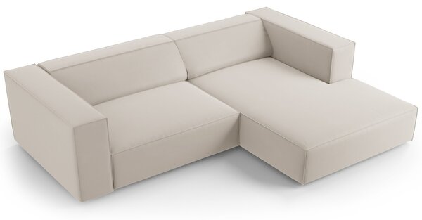 -25 % Dny MOMENTI– Cosmopolitan Design Sametová rohová pohovka Arendal 224 cm, pravá