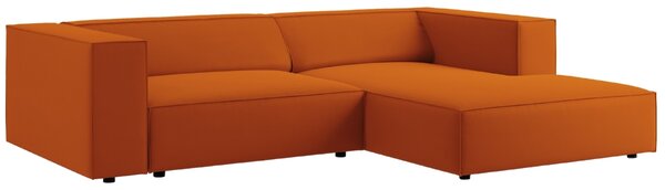 -25 % Dny MOMENTI– Cosmopolitan Design Sametová rohová pohovka Arendal 224 cm, pravá