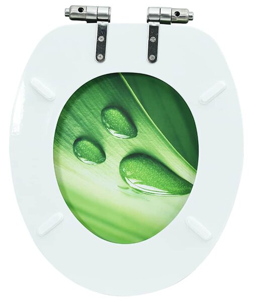 WC sedátko s funkcí pomalého sklápění MDF zelená vodní kapka 146915