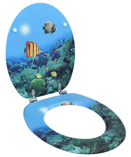 WC sedátko s víkem MDF podmořský motiv 146909