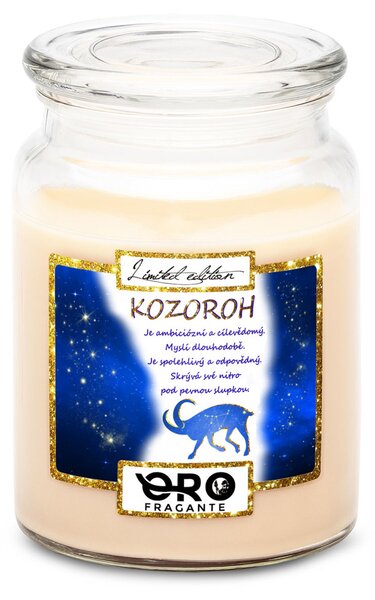 Svíčka Kozoroh (22.12. - 20.1.) - modrá (Vůně svíčky: Vanilka)