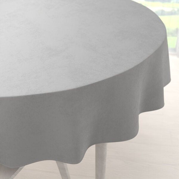 Biante Sametový kulatý ubrus Velvet Premium SVP-039 Šedý Ø 110 cm