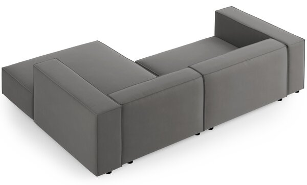 -25 % Dny MOMENTI– Cosmopolitan Design Sametová rohová pohovka Arendal 224 cm, pravá