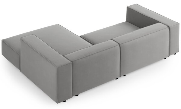 -25 % Dny MOMENTI– Cosmopolitan Design Sametová rohová pohovka Arendal 224 cm, pravá