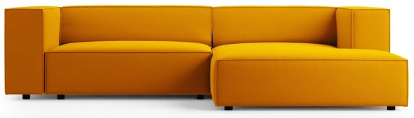 -25 % Dny MOMENTI– Cosmopolitan Design Sametová rohová pohovka Arendal 224 cm, pravá