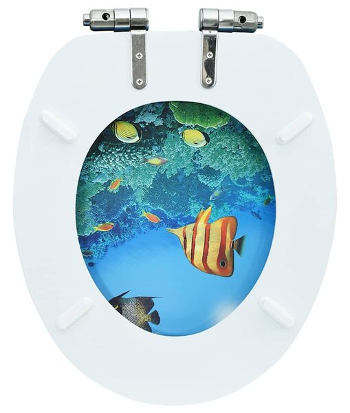 WC sedátko s funkcí pomalého sklápění MDF podmořský motiv 146916