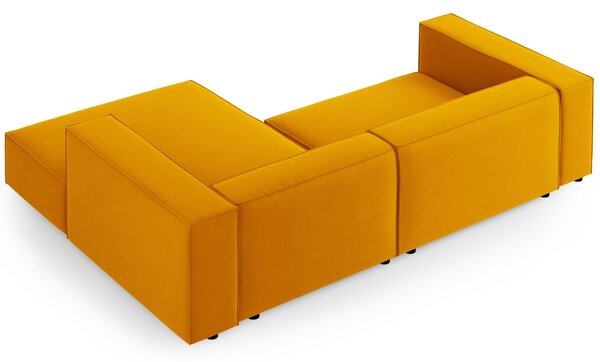 -25 % Dny MOMENTI– Cosmopolitan Design Sametová rohová pohovka Arendal 224 cm, pravá