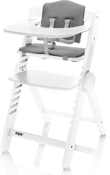 ZOPA Dřevěná jídelní židlička Clipp & Clapp, White