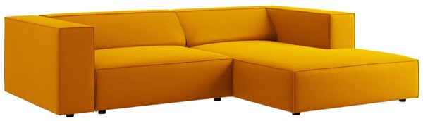 -25 % Dny MOMENTI– Cosmopolitan Design Sametová rohová pohovka Arendal 224 cm, pravá