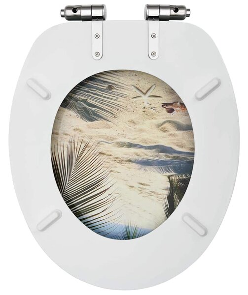 VivdaXL WC sedátka s funkcí pomalého sklápění 2 ks MDF plážový motiv 3056416
