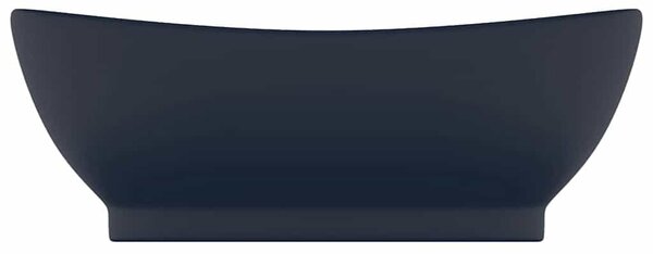 Luxusní umyvadlo přepad oválné tmavě modré 58,5x39 cm keramika 146935