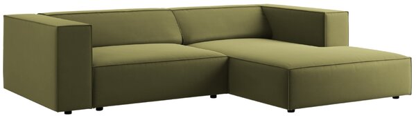 -25 % Dny MOMENTI– Cosmopolitan Design Sametová rohová pohovka Arendal 224 cm, pravá