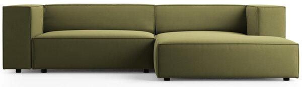 -25 % Dny MOMENTI– Cosmopolitan Design Sametová rohová pohovka Arendal 224 cm, pravá