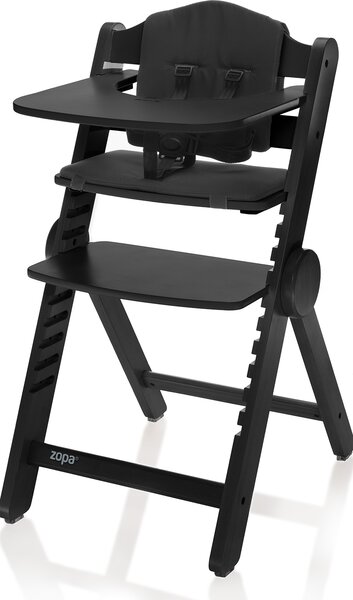 ZOPA Dřevěná jídelní židlička Clipp & Clapp, Black