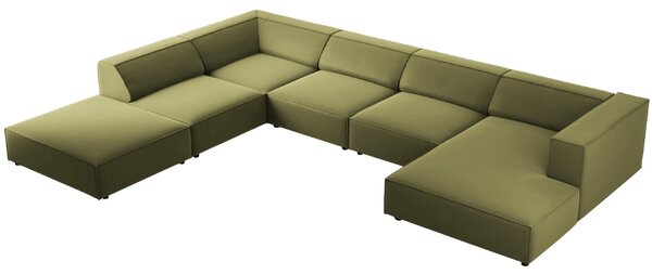 -25 % Dny MOMENTI– Cosmopolitan Design Sametová rohová pohovka Arendal 364 cm, levá